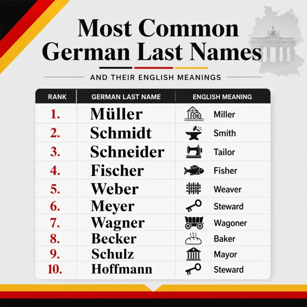 Most Common German Last Names 🇩🇪