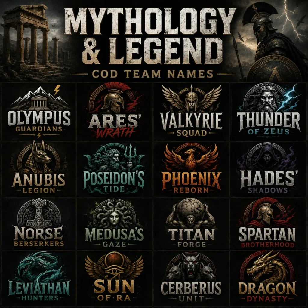 Mythology & Legend COD Team Names ๐๏ธ