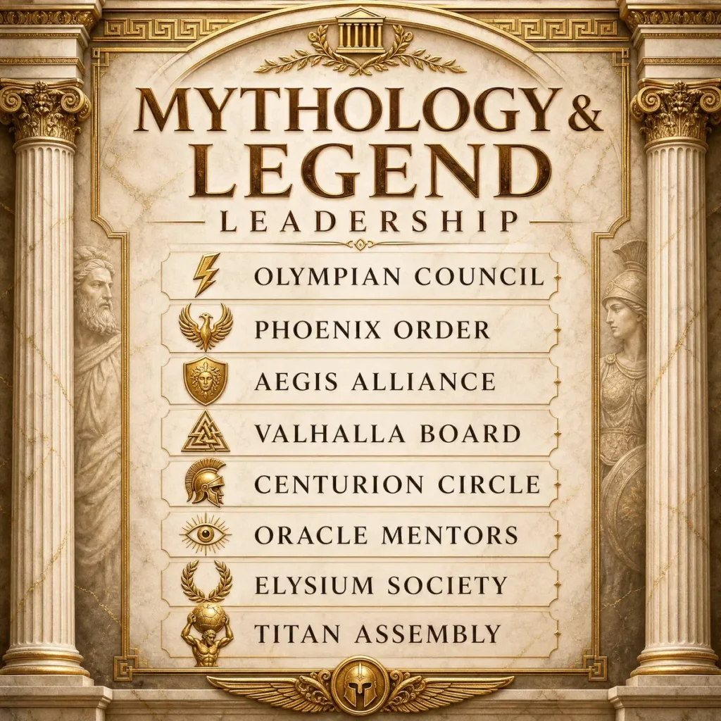 Mythology & Legend Leadership Group Names 🏛️