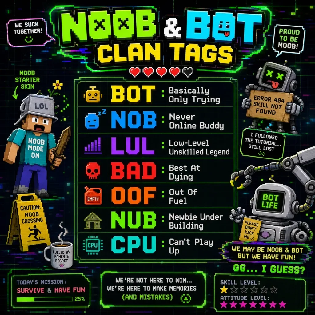 Noob & Bot Clan Tags 🤖