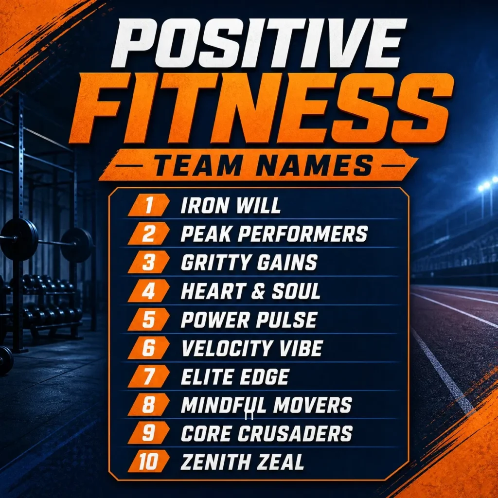 Positive Group Names for Fitness Teams