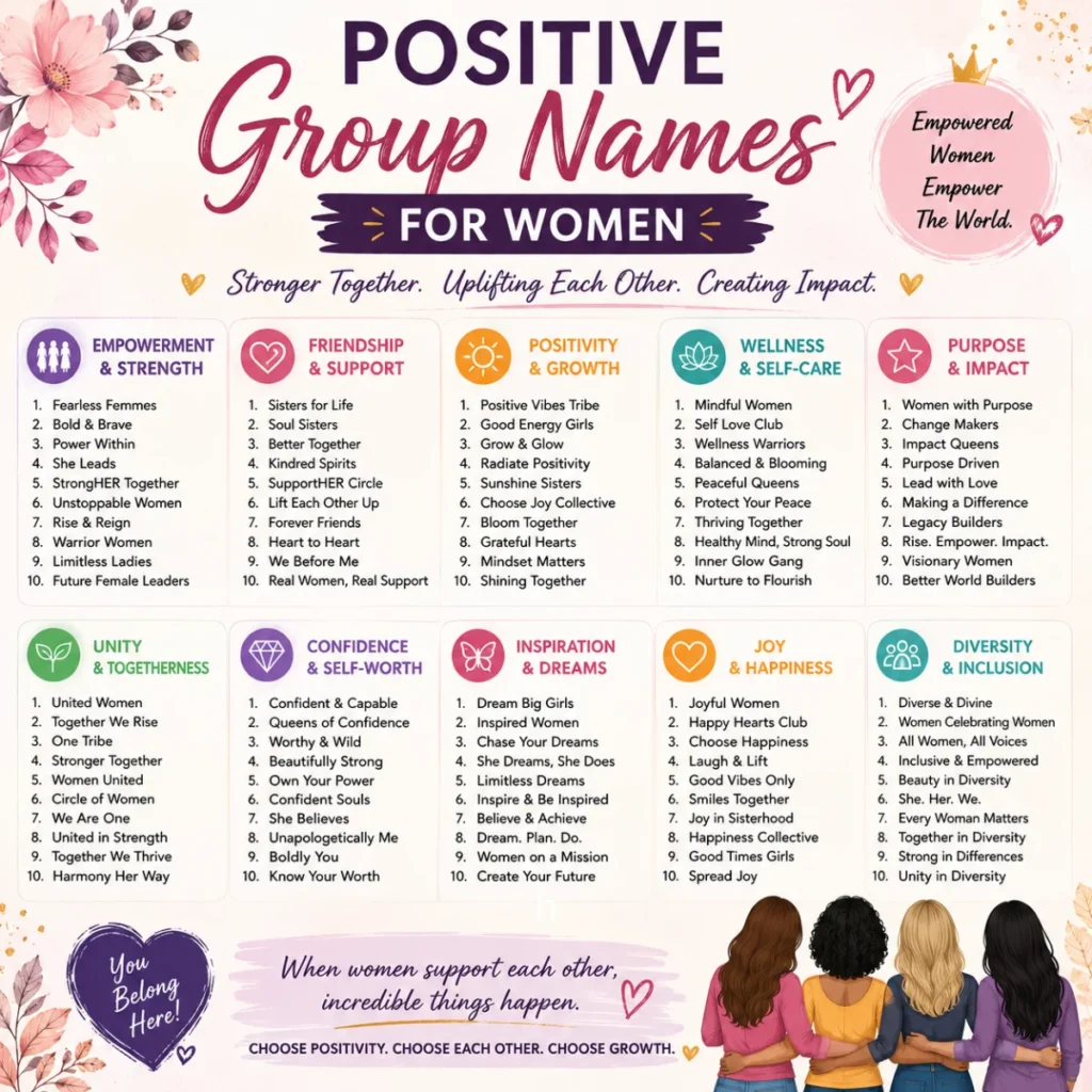 Positive Group Names for Women