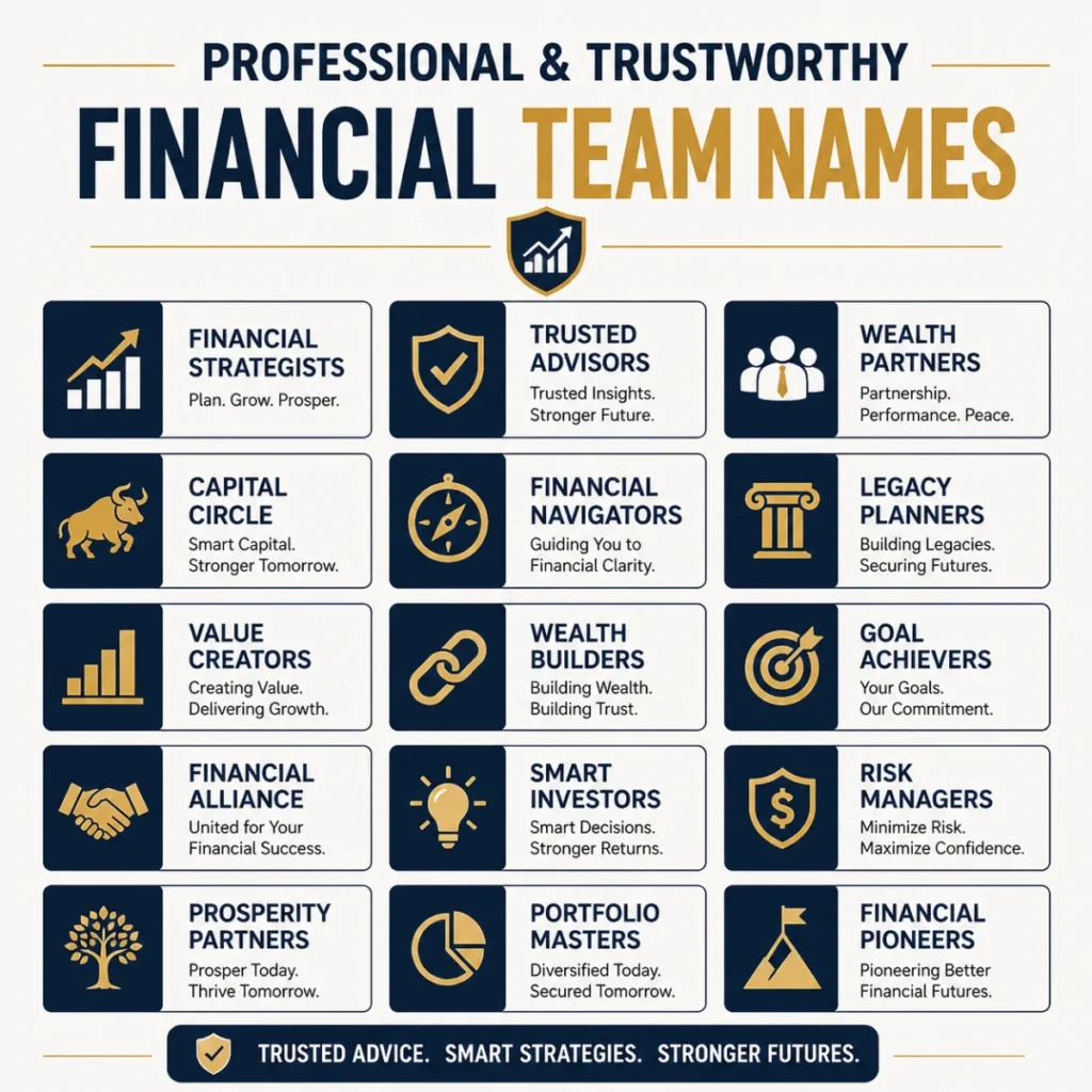 Professional & Trustworthy Financial Team Names 💼