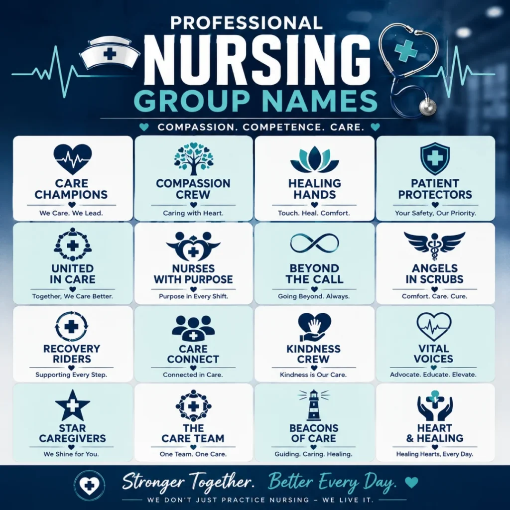 Professional Nursing Group Names 🏥