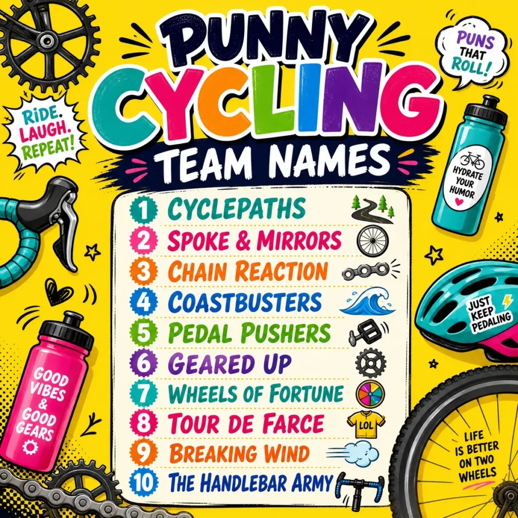 Punny Cycling Team Names 😄