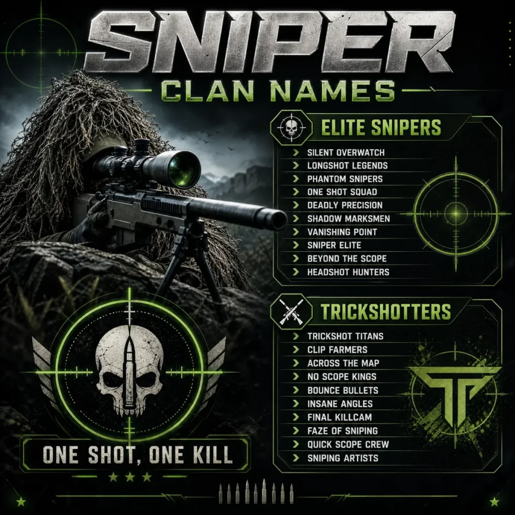 Sniper Good COD Clan Names ๐ฏ