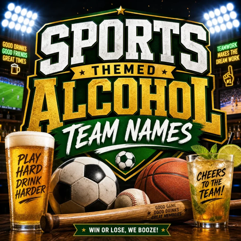 Sports Themed Alcohol Team Names ⚽