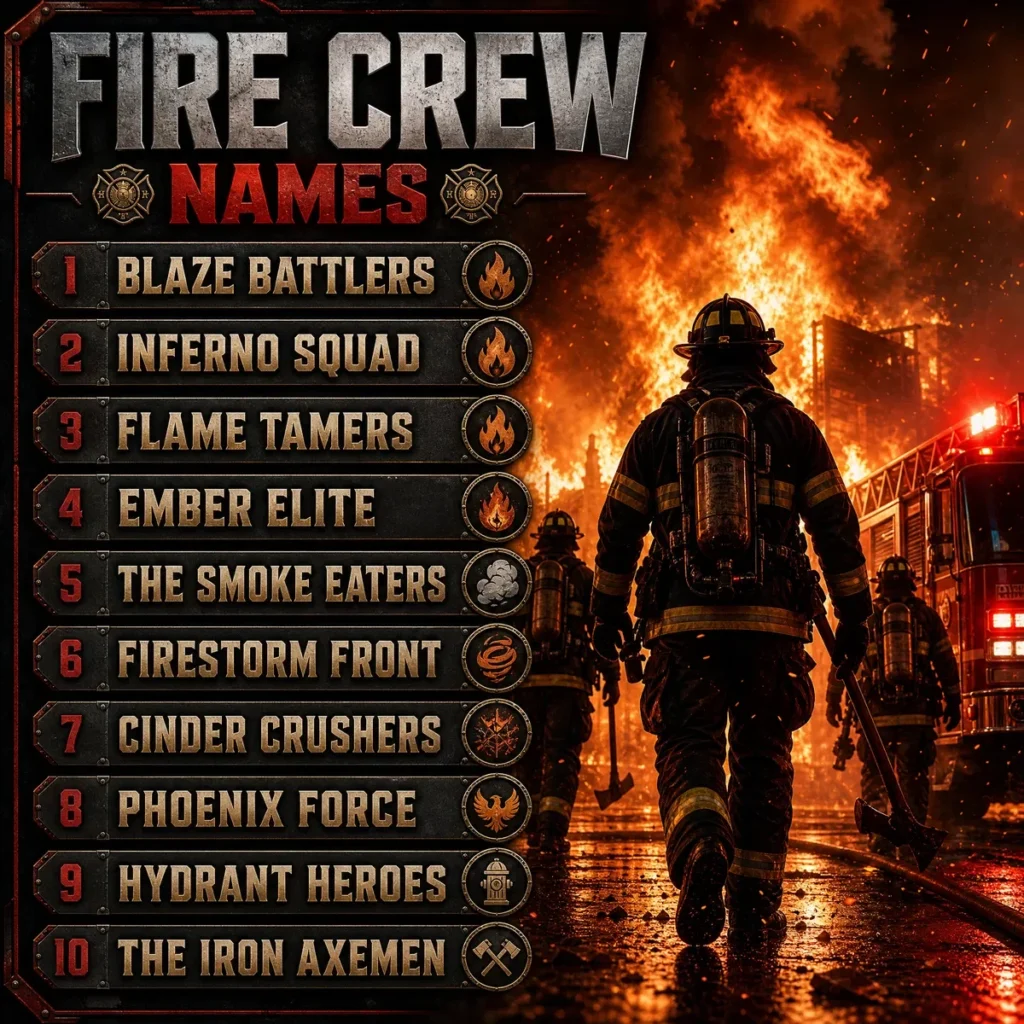 Strong Fire Crew Names