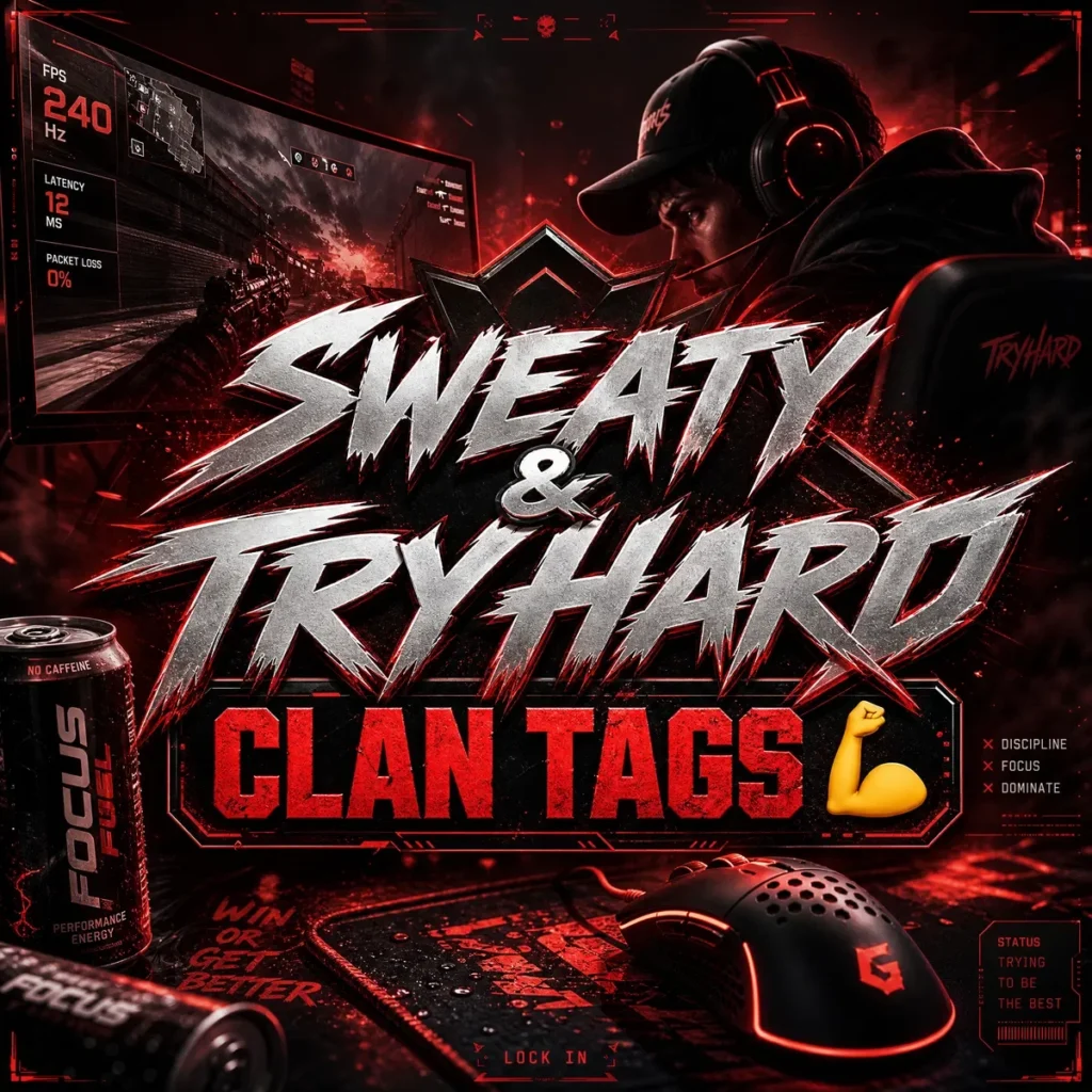 Sweaty & Tryhard Clan Tags 💪
