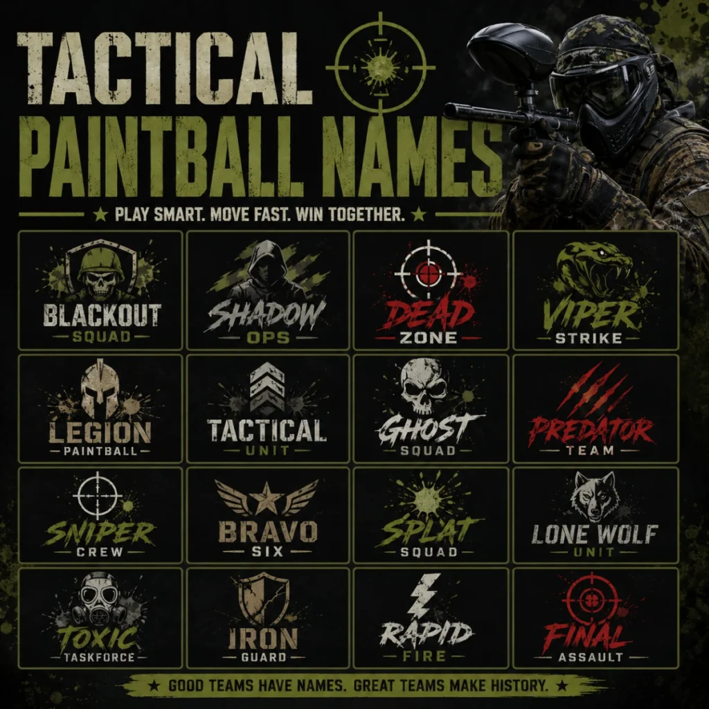 Tactical Paintball Names 🎯