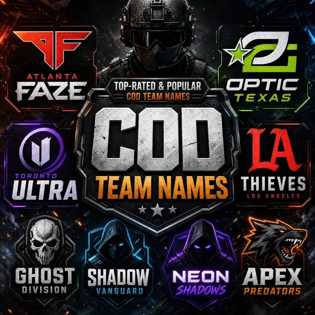 Top-Rated & Popular COD Team Names ⭐