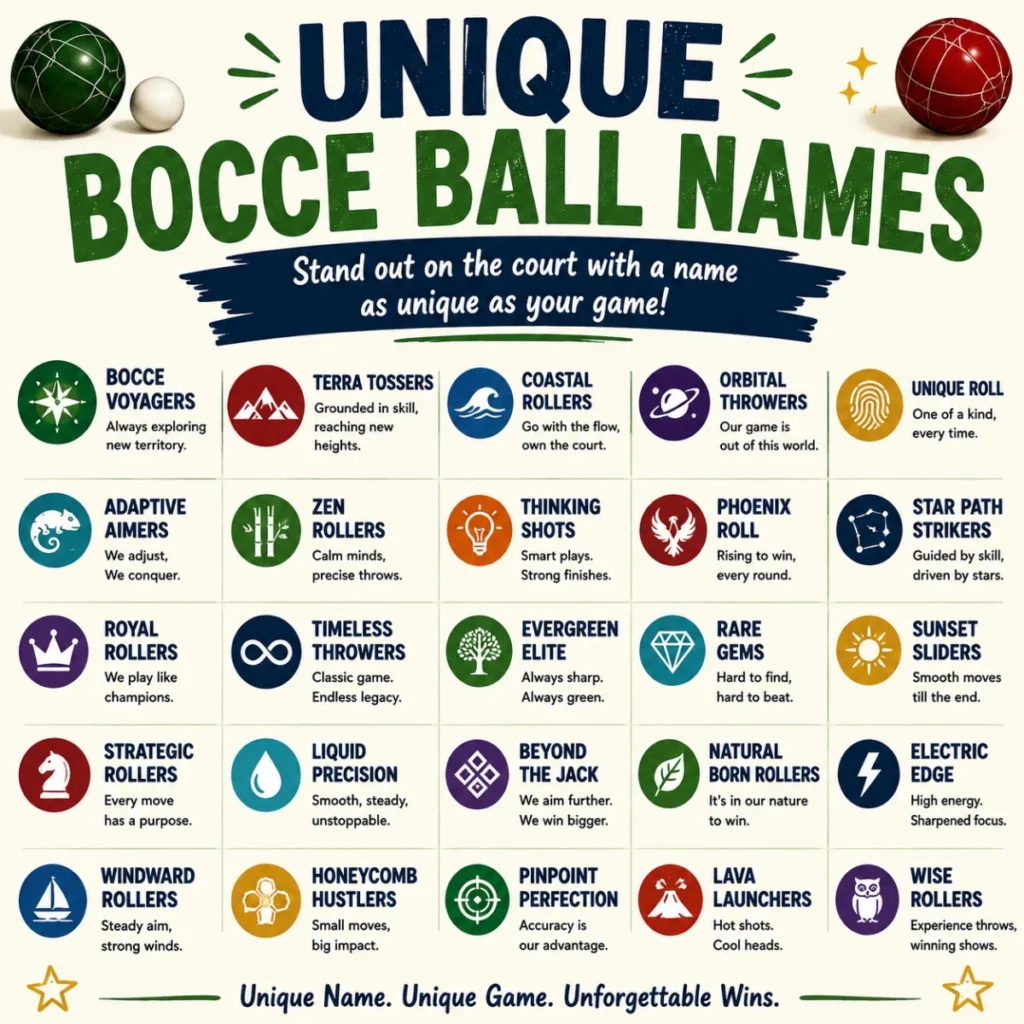 Unique Bocce Ball Names ๐