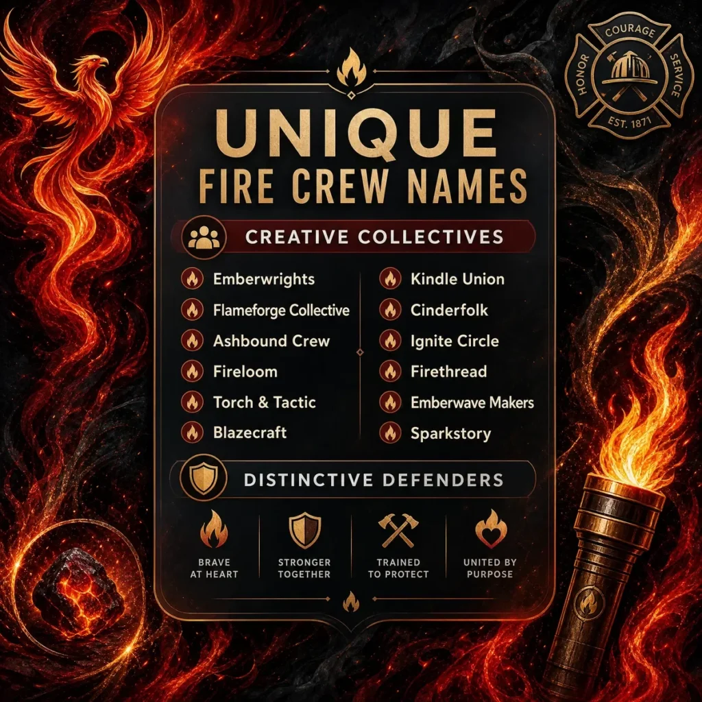 Unique Fire Crew Names