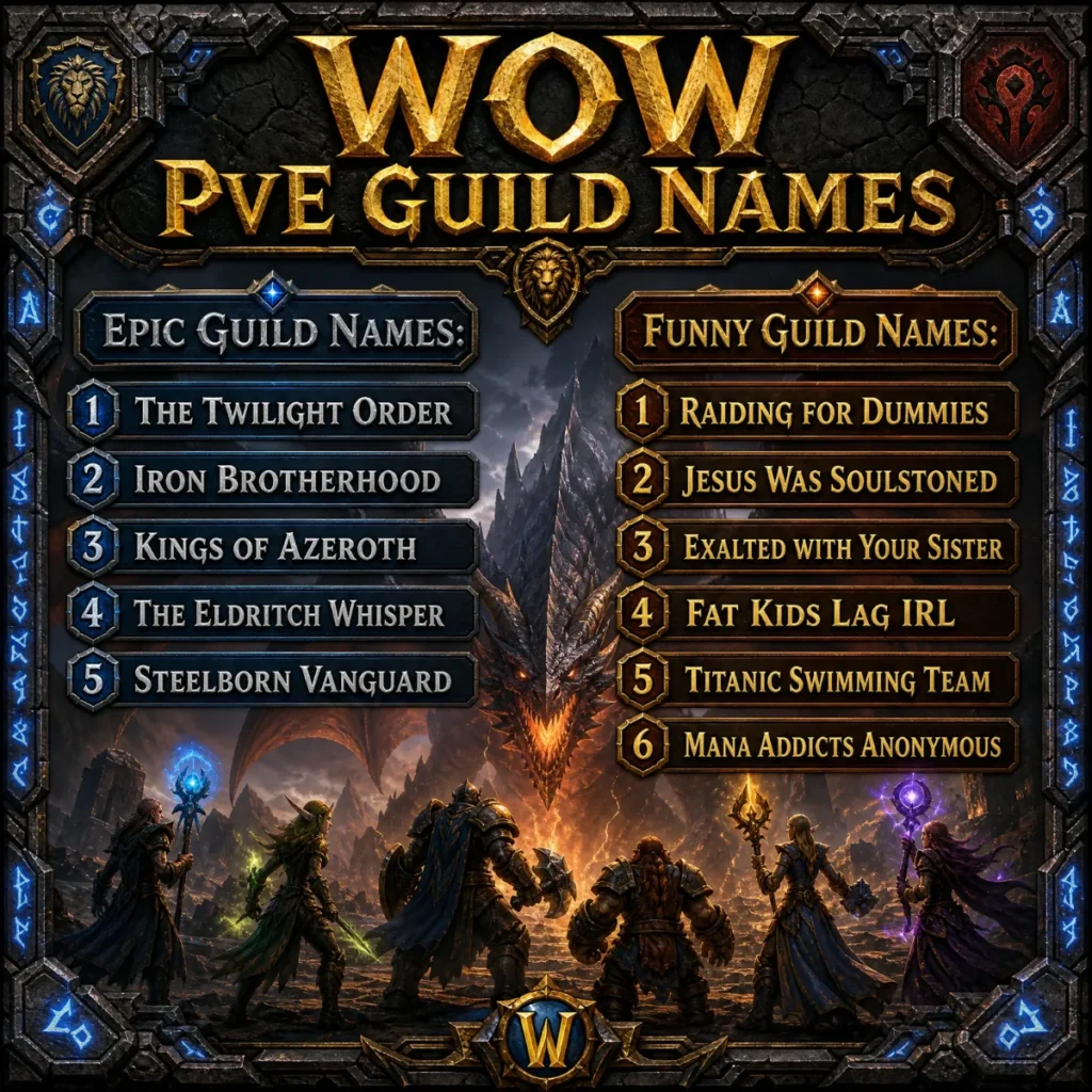 WOW Guild Names (PvE Guild Names)