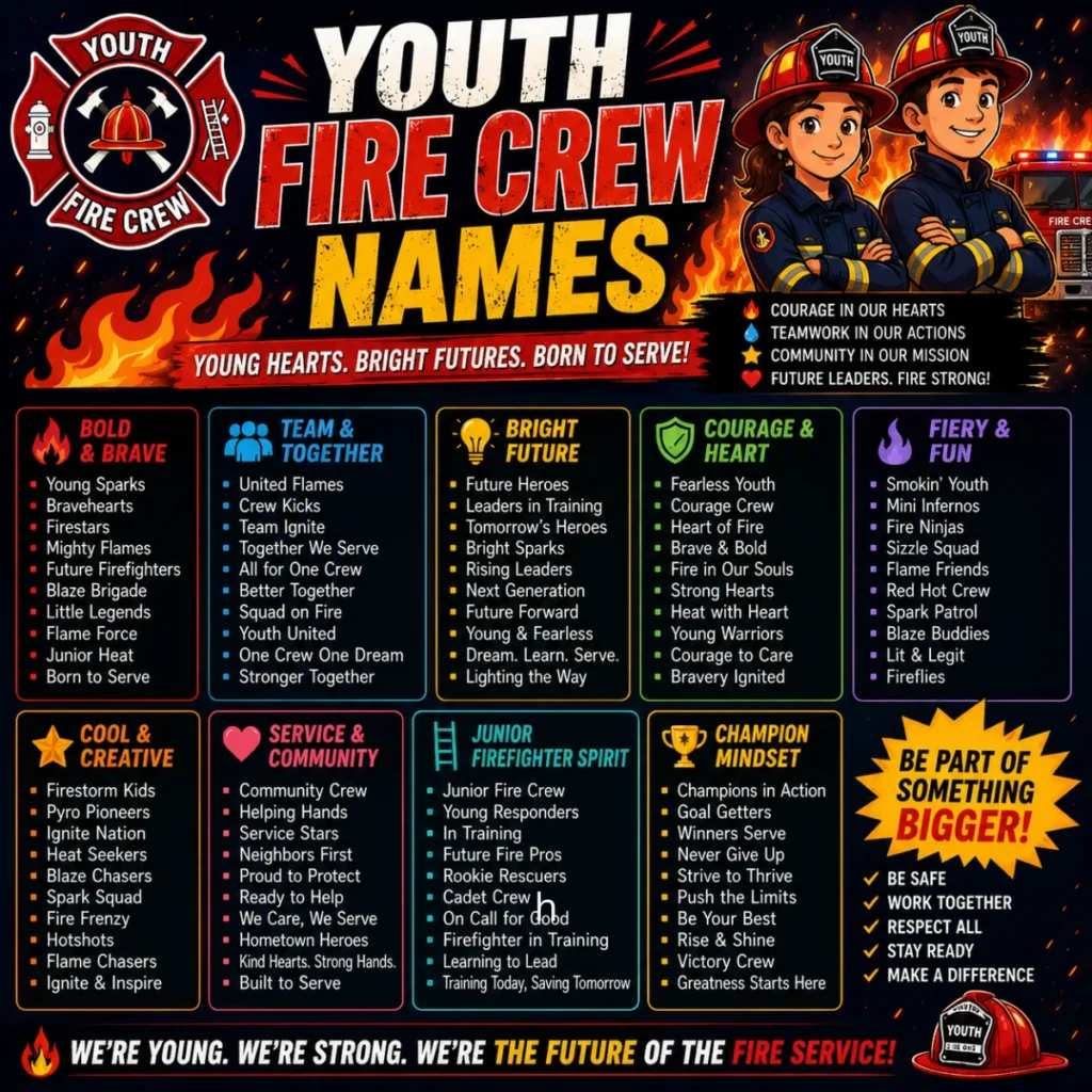 Youth Fire Crew Names