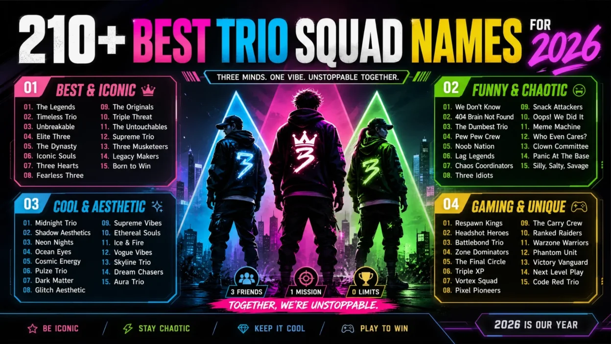 Groups of 3 Names
