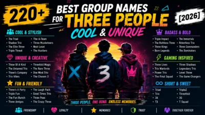 Group Names for Three People