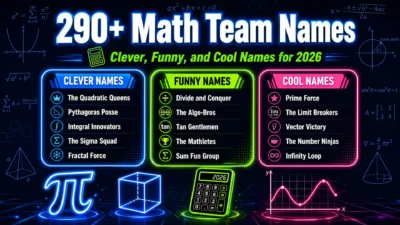 Math Team Names