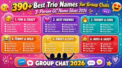 Trio Names for Group Chats