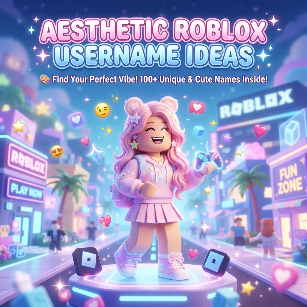Aesthetic Roblox username ideas with stylish gaming names for creative players
