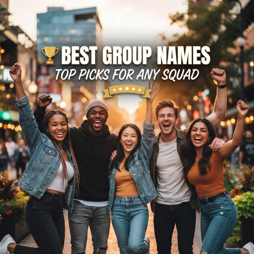 Best group names ideas for squads with creative, funny, and unique team name inspiration