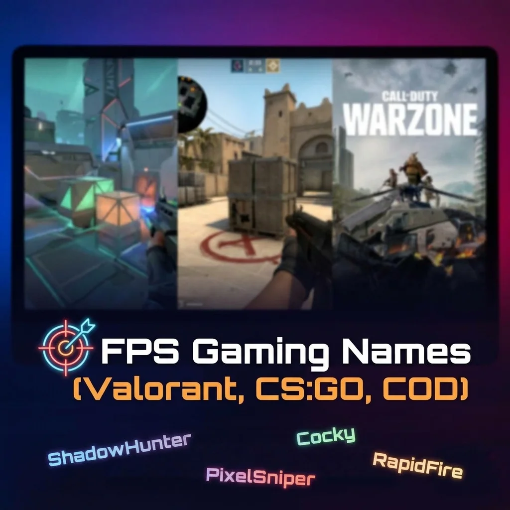 ๐ฏ FPS Gaming Names (Valorant, CS:GO, COD)