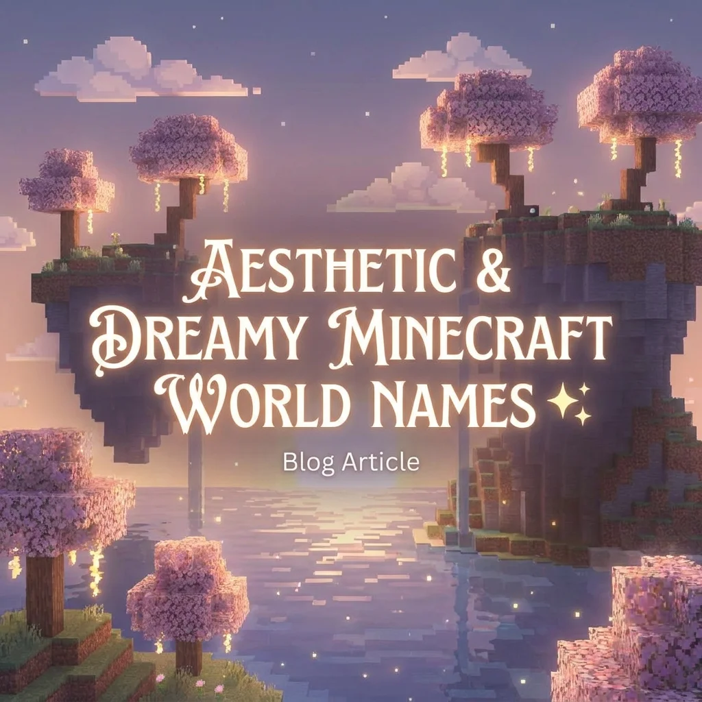 Aesthetic & Dreamy Minecraft World Names ✨