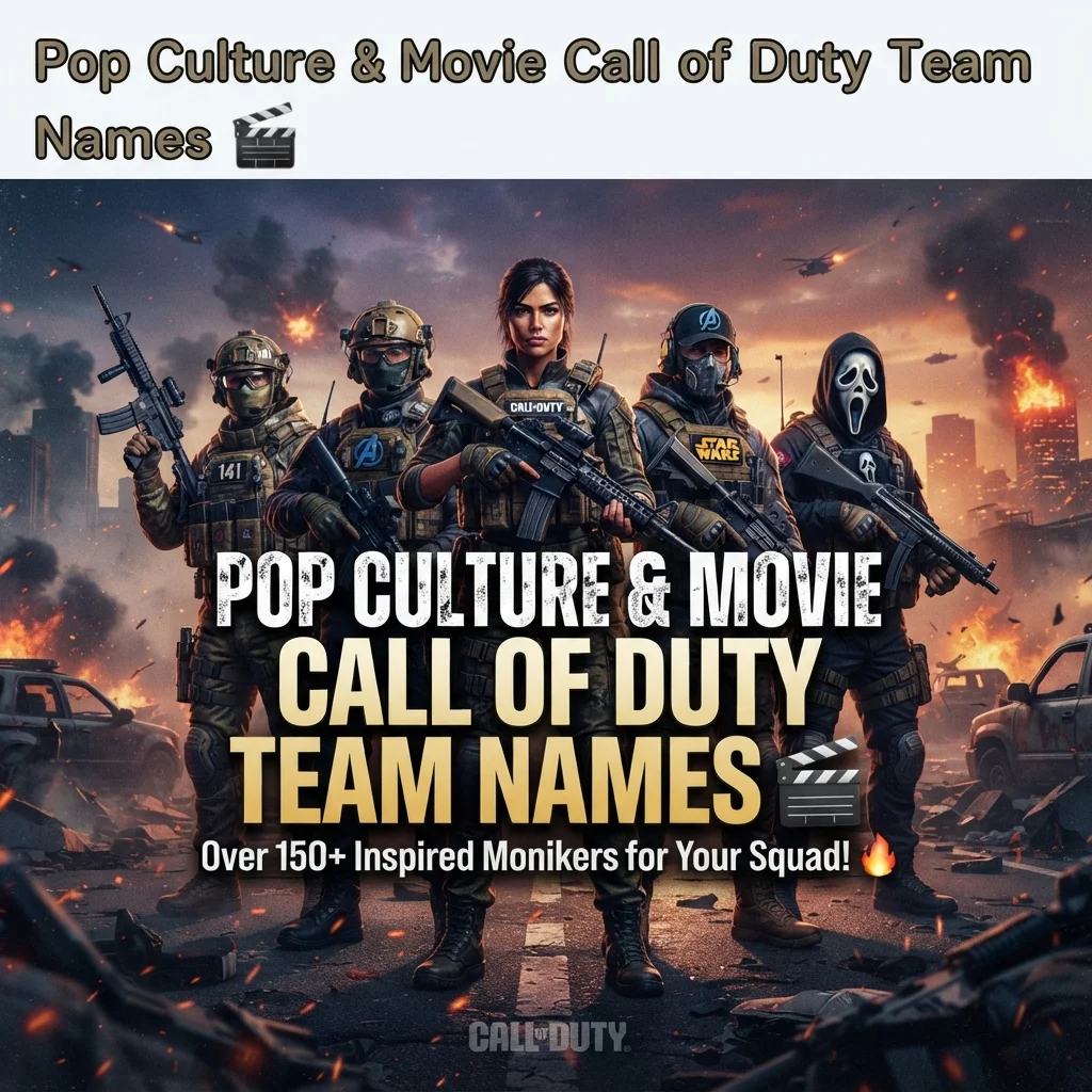 Pop Culture & Movie Call of Duty Team Names ๐ฌ