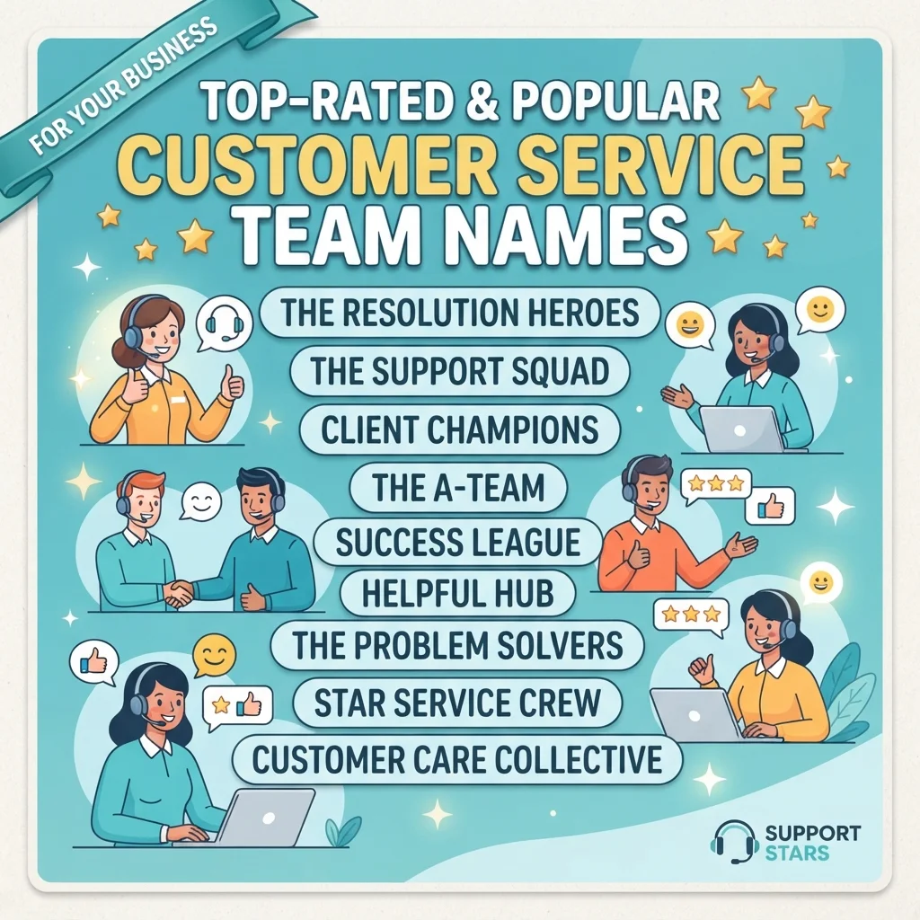 Top-Rated & Popular Customer Service Team Names ⭐