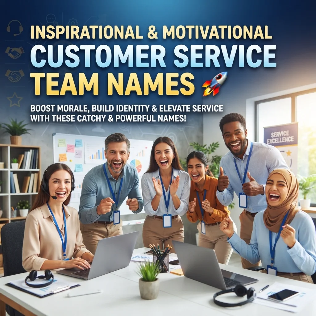 Inspirational & Motivational Customer Service Team Names 🚀