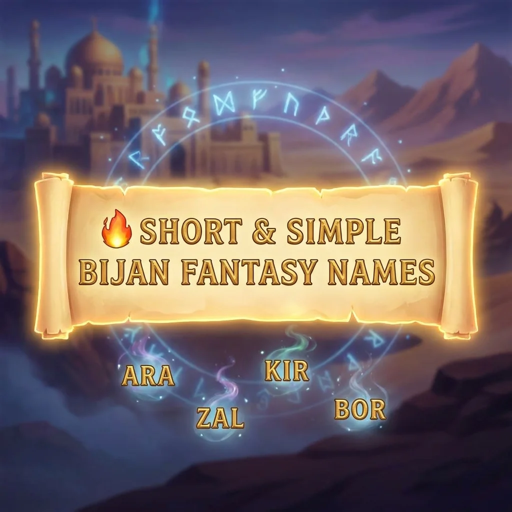 🔥 Short & Simple Bijan Fantasy Names