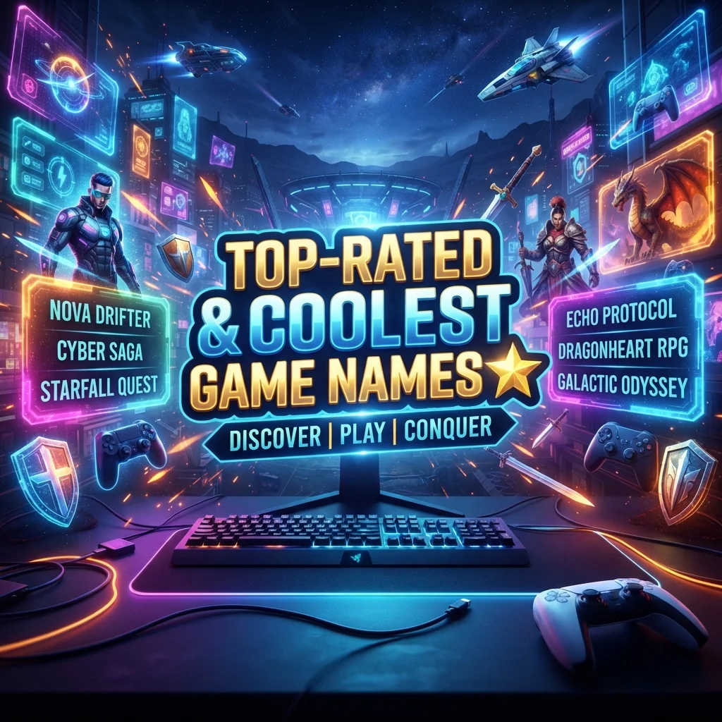 Top-Rated & Coolest Game Names ⭐