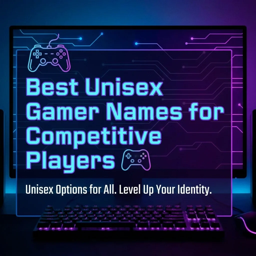 Best unisex gamer names for competitive players with cool and unique gaming ideas
