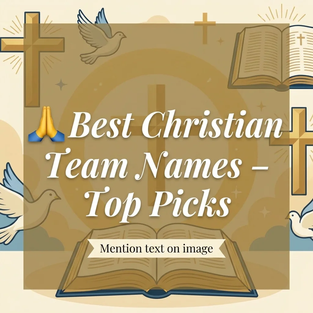 🙏 Best Christian Team Names – Top Picks