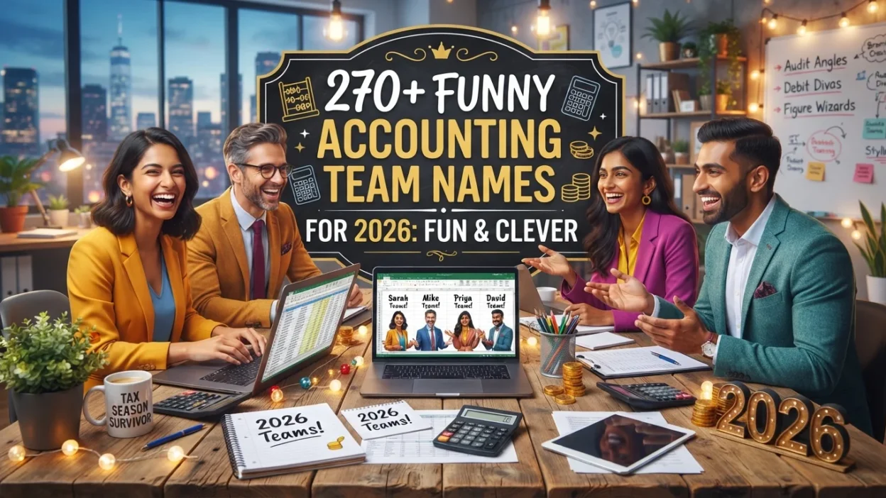 270+ funny accounting team names with fun, clever, and creative ideas for 2026