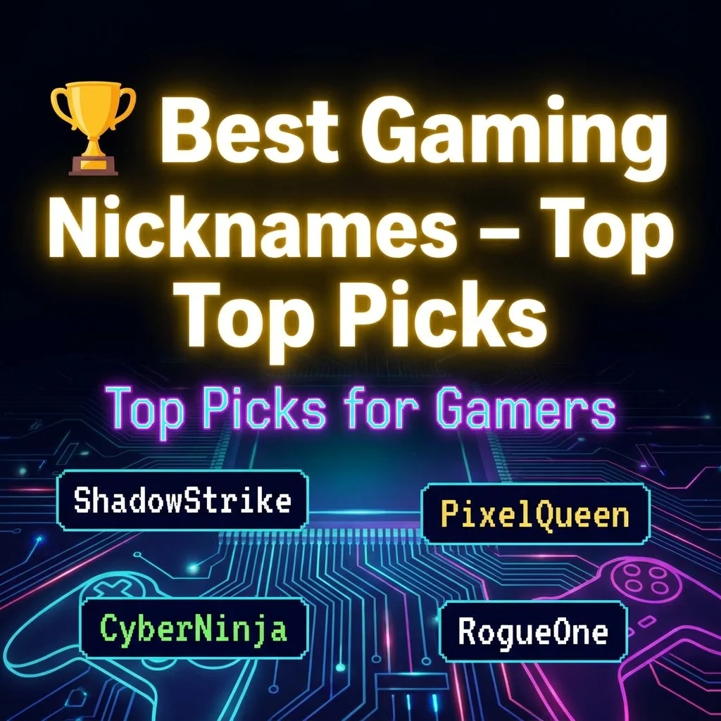 🏆 Best Gaming Nicknames – Top Picks