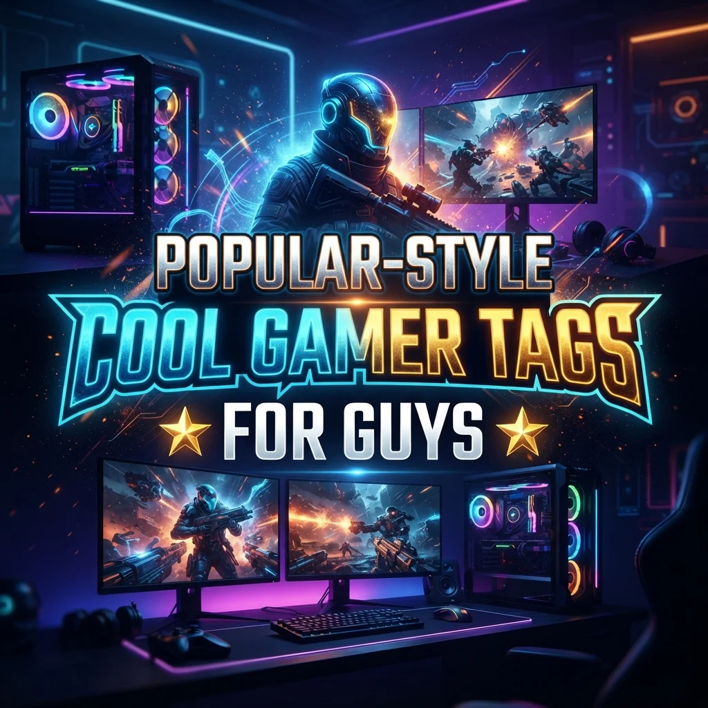 Popular-style cool gamer tags for guys with trendy and catchy gaming name ideas