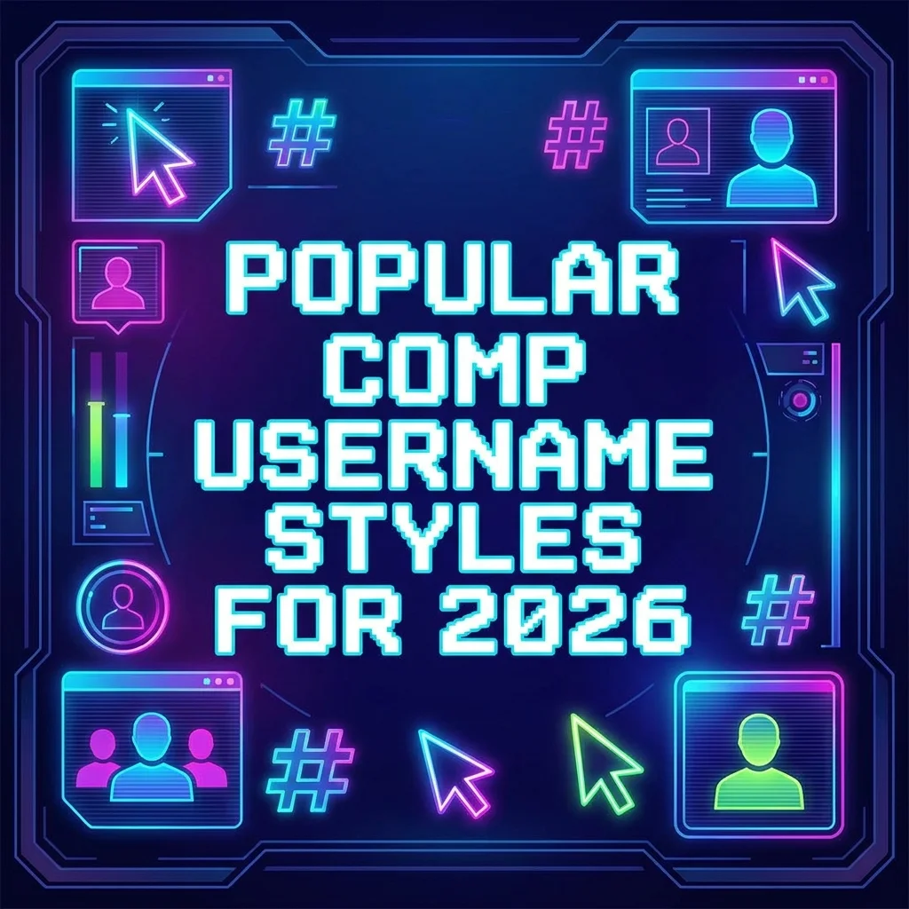 Popular comp username styles for 2026 featuring cool, unique, clean, and competitive gaming names