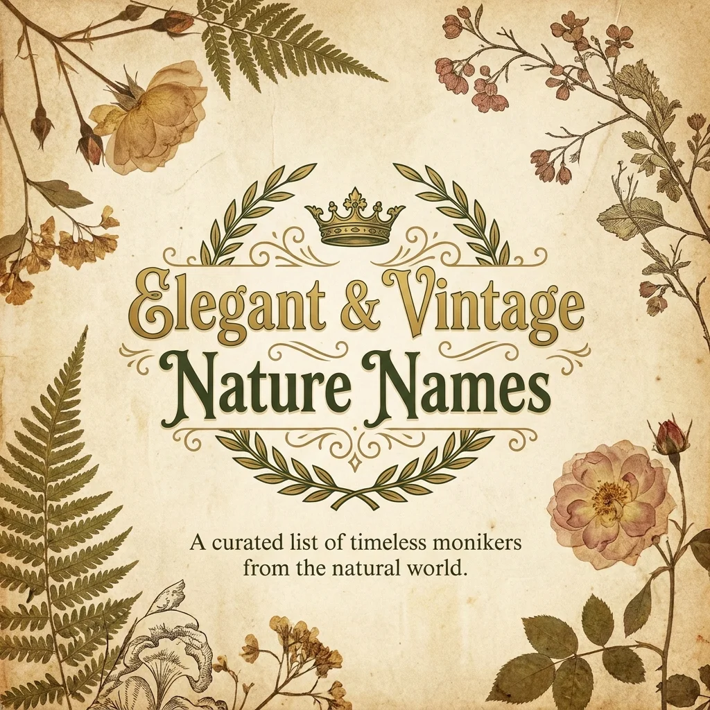 👑 Elegant & Vintage Nature Names