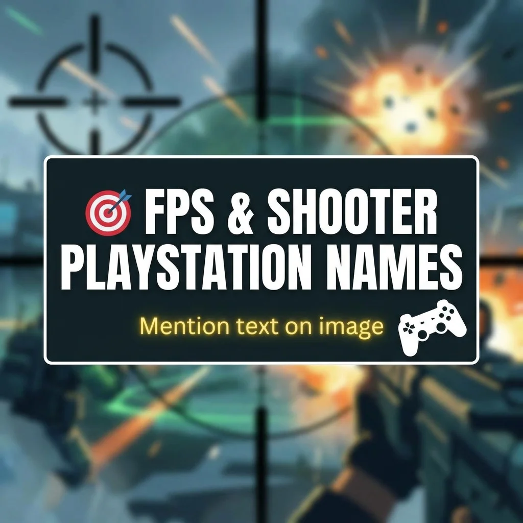🎯 FPS & Shooter PlayStation Names