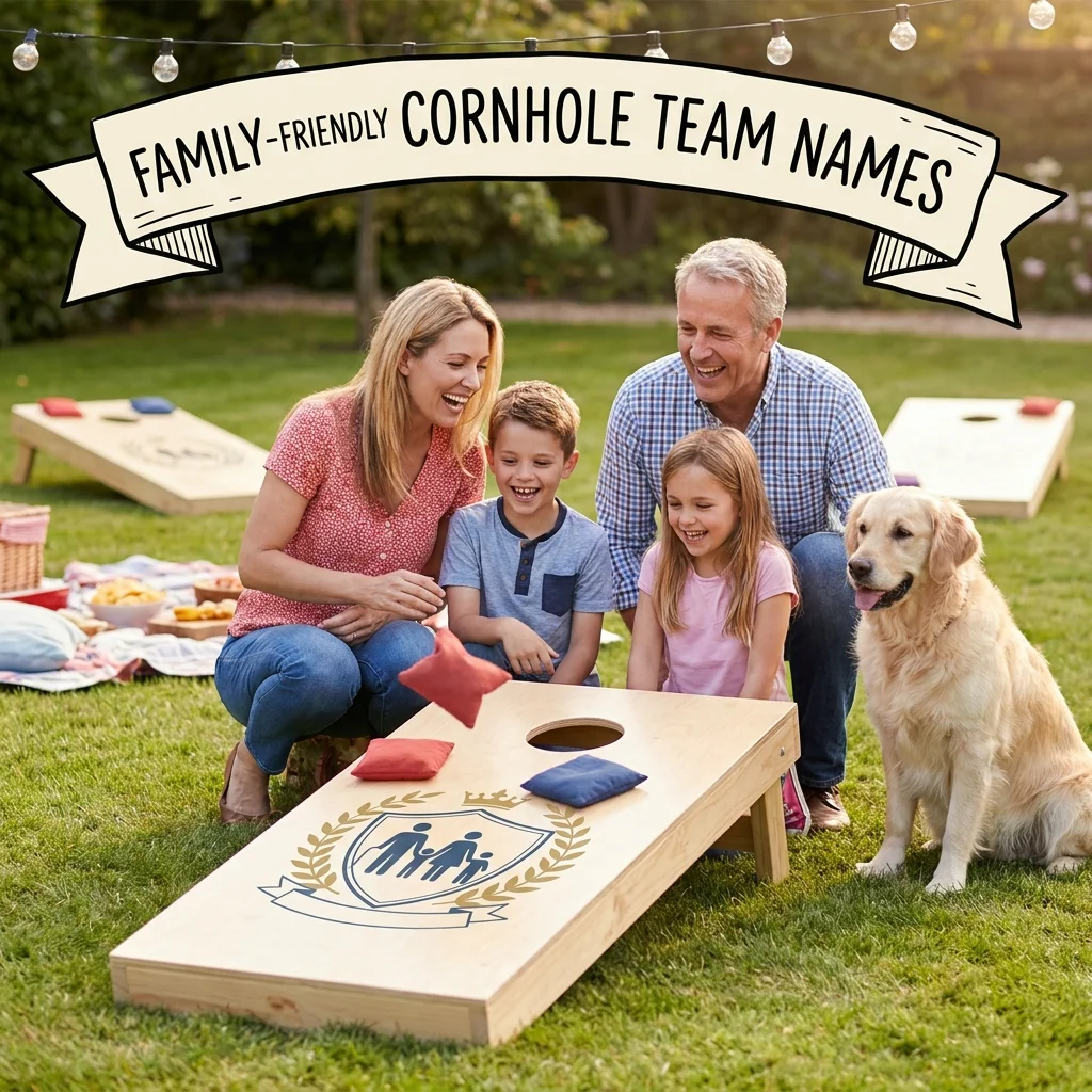 👨‍👩‍👧‍👦 Family-Friendly Cornhole Team Names