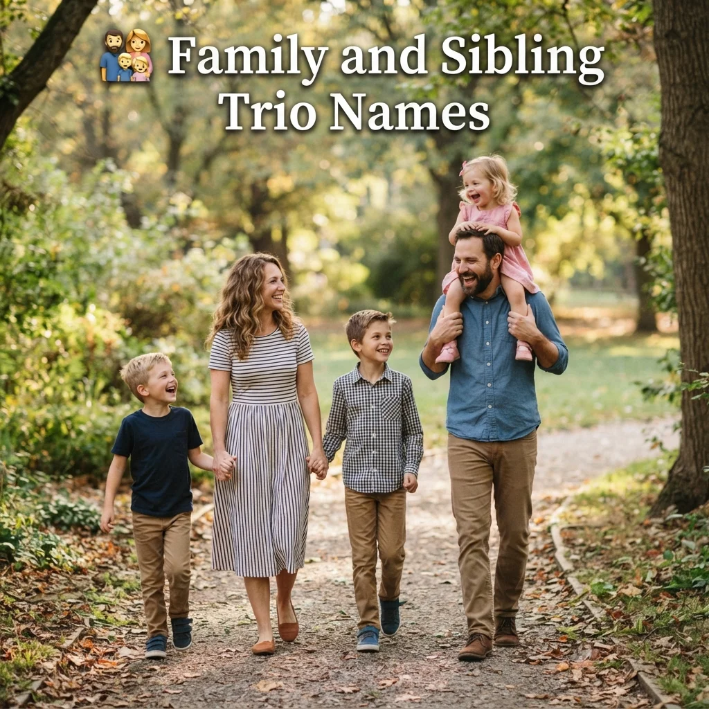 👨‍👩‍👧 Family and Sibling Trio Names