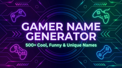 Gamer name generator with 500+ cool, funny, and unique gaming name ideas