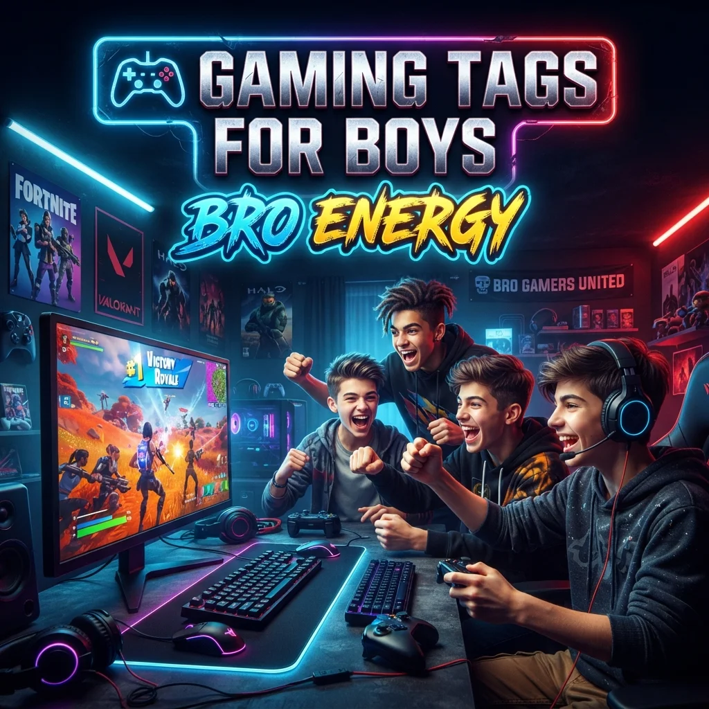 🎮 Gaming Tags for Boys – Bro Energy