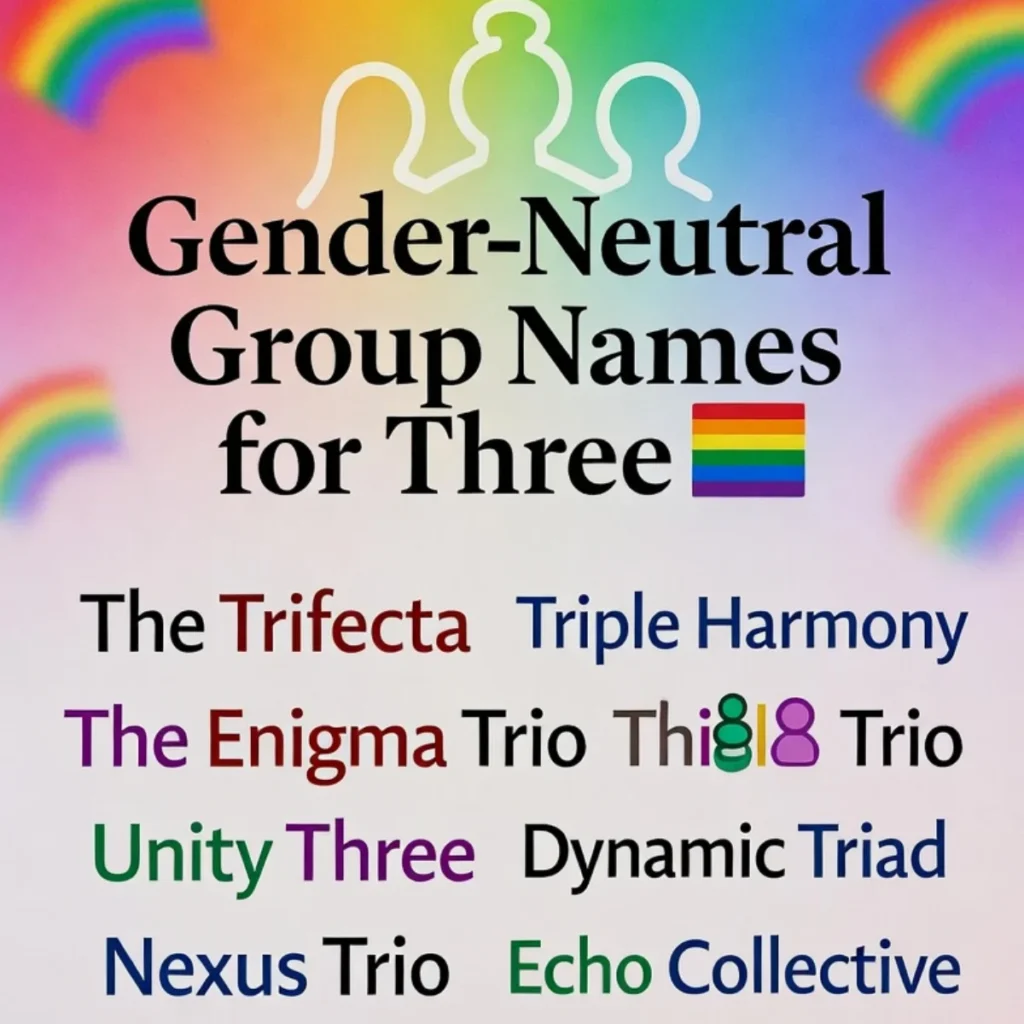 Gender Neutral Group Names for Three People 🌈