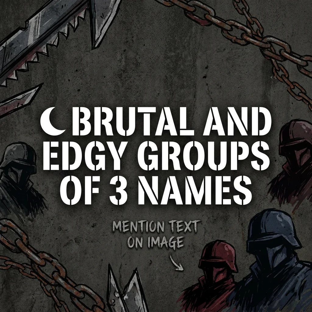 ๐ Brutal and Edgy Groups of 3 Names
