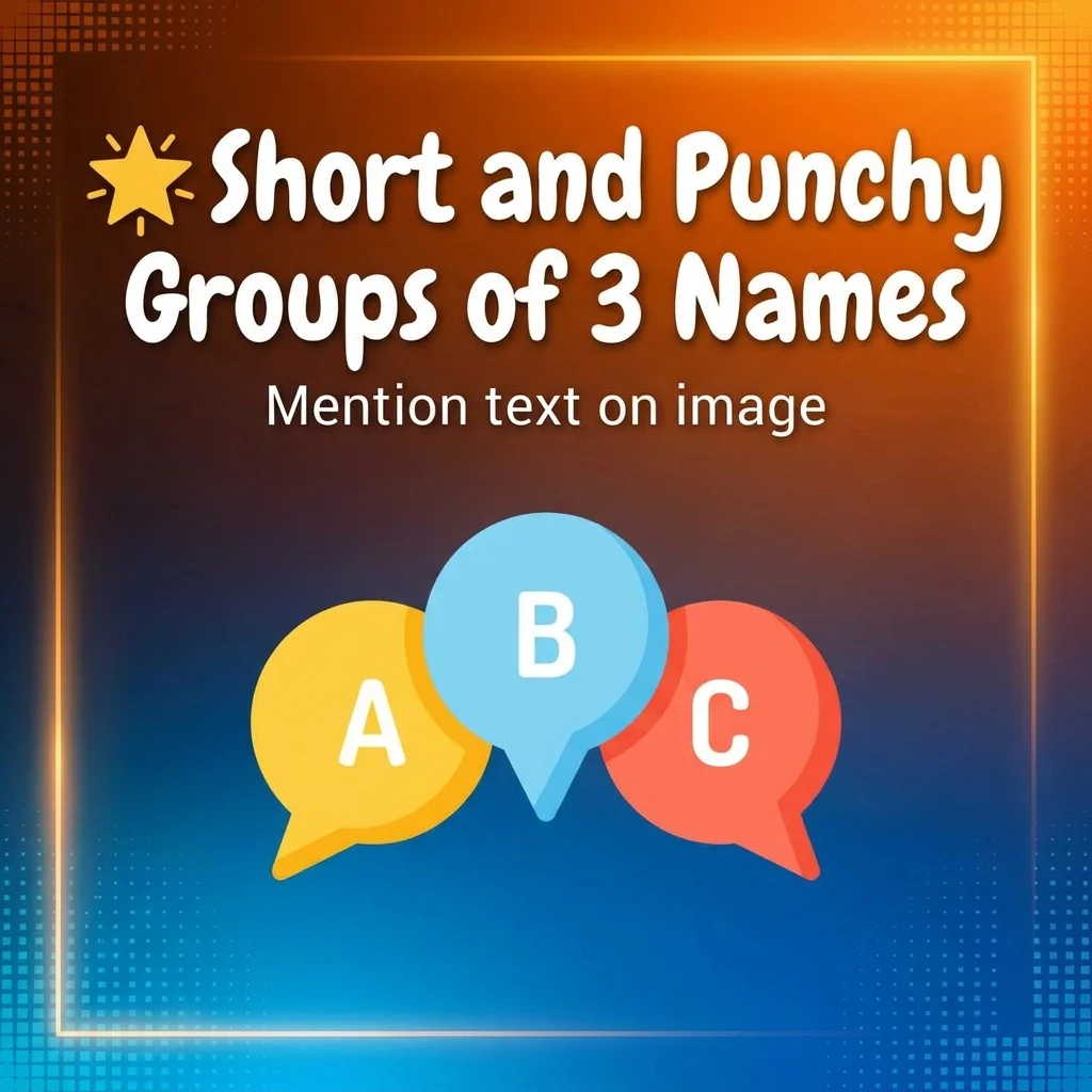 ๐ Short and Punchy Groups of 3 Names