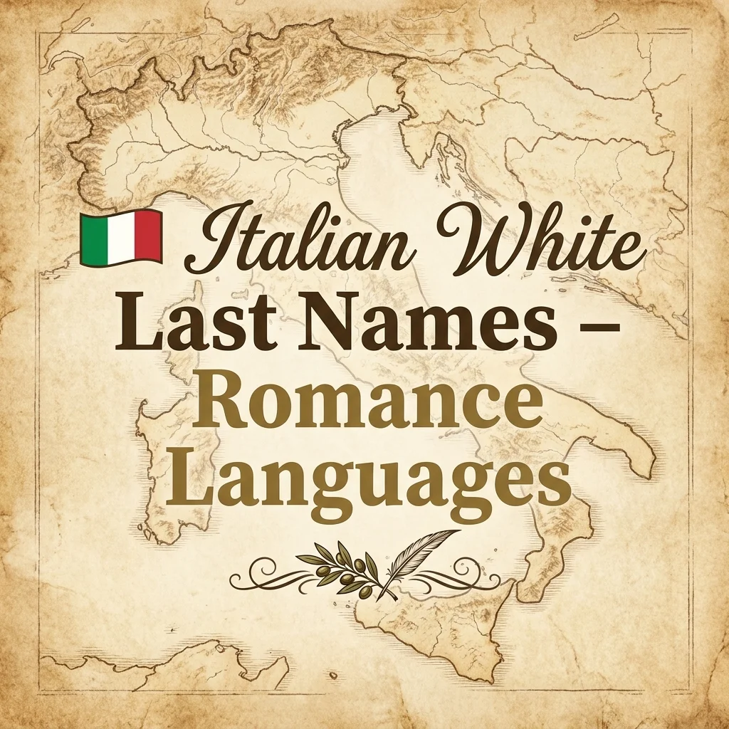 🇮🇹 Italian White Last Names – Romance Languages