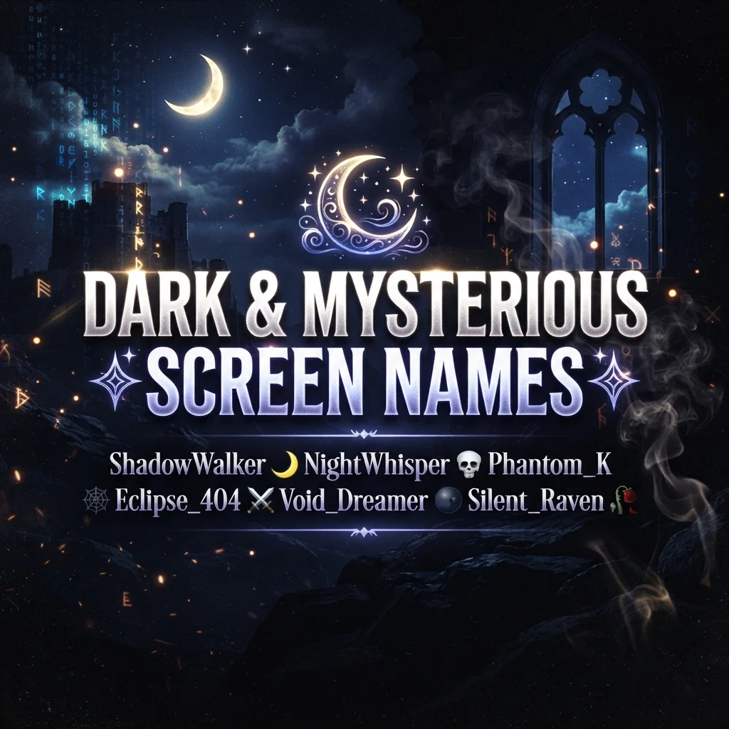 🌙 Dark & Mysterious Screen Names