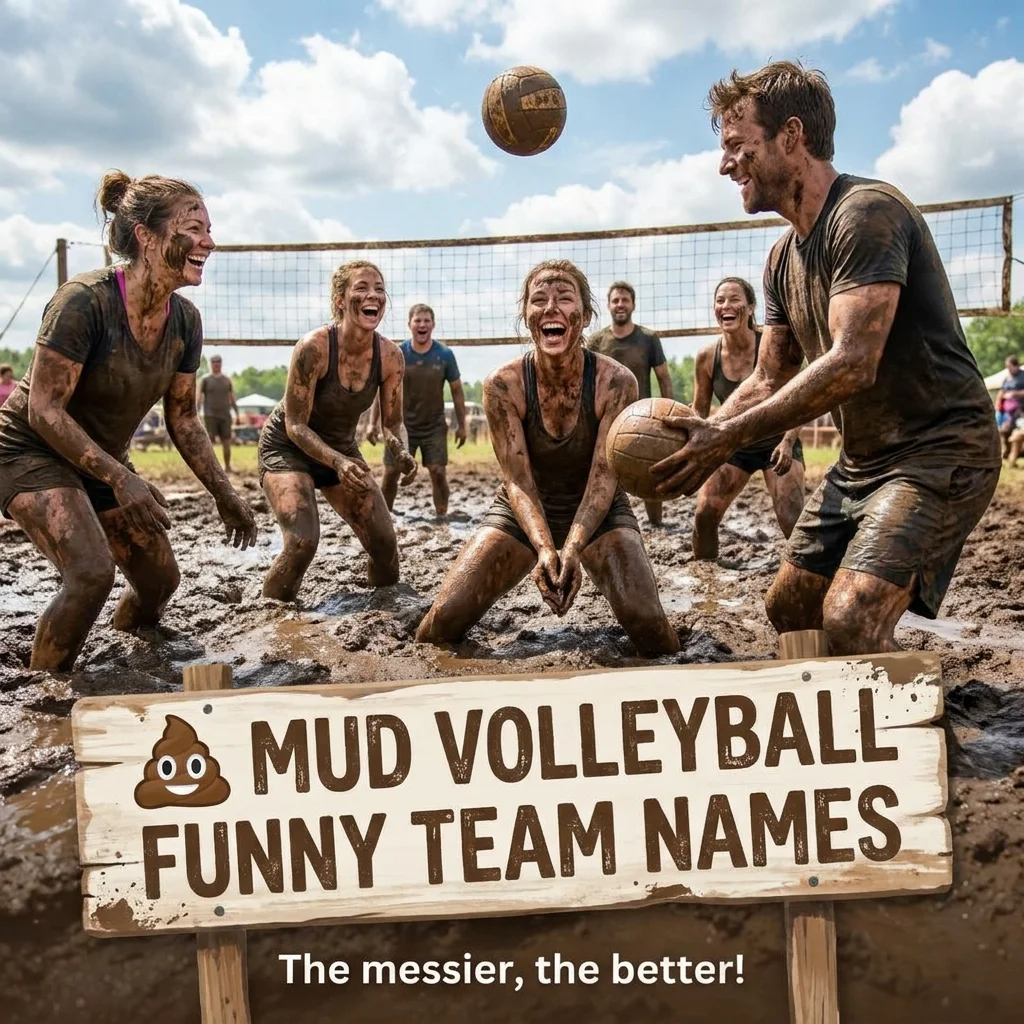 π© Mud Volleyball Funny Team Names